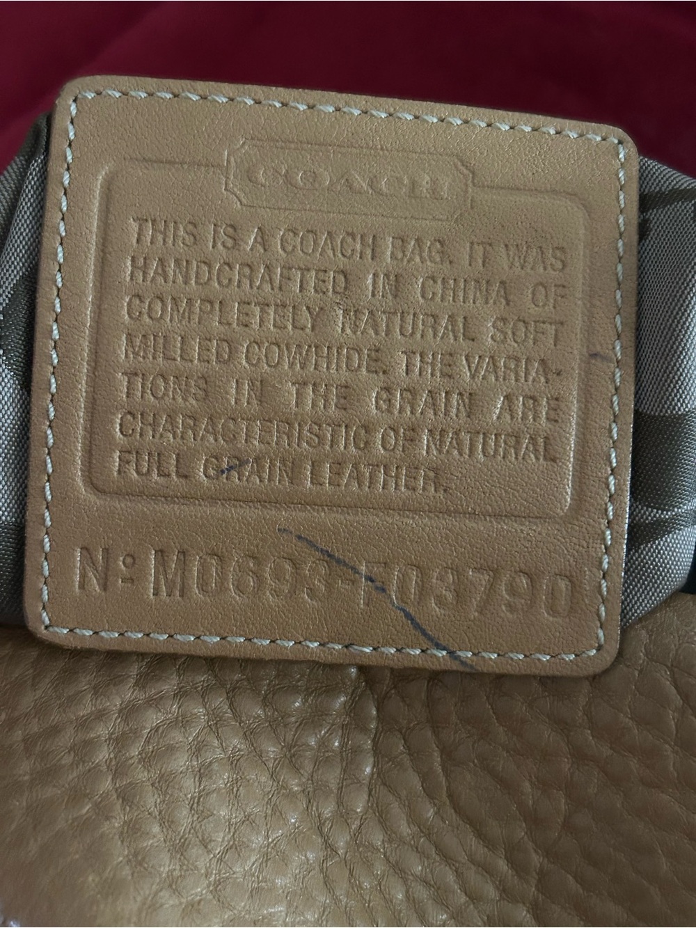 Coach Tan Pebbled Leather Hobo with Front Zip Pocket - Picture 8 of 11